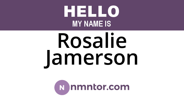 Rosalie Jamerson