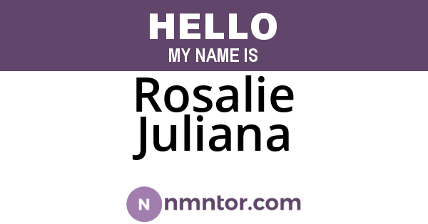 Rosalie Juliana