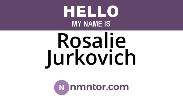 Rosalie Jurkovich