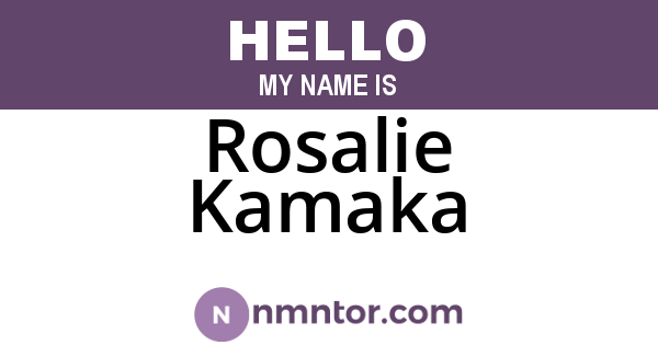 Rosalie Kamaka