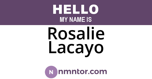 Rosalie Lacayo