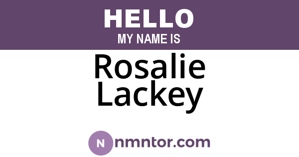 Rosalie Lackey