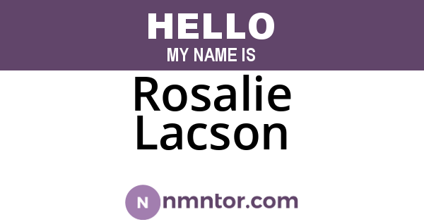 Rosalie Lacson