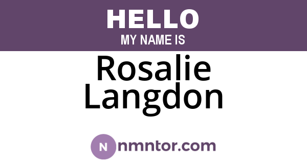 Rosalie Langdon