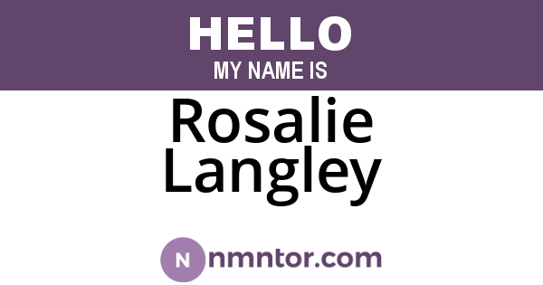 Rosalie Langley