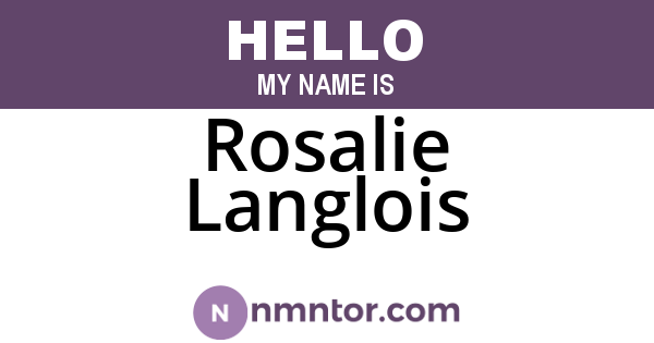 Rosalie Langlois