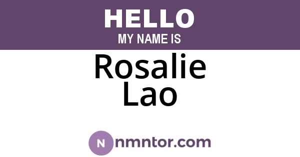 Rosalie Lao