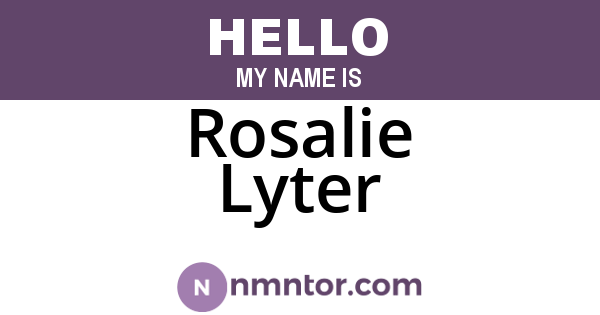 Rosalie Lyter