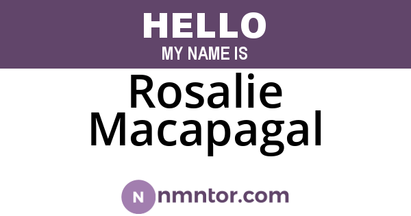 Rosalie Macapagal
