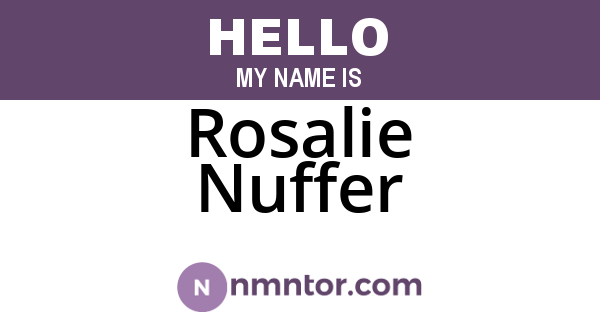 Rosalie Nuffer