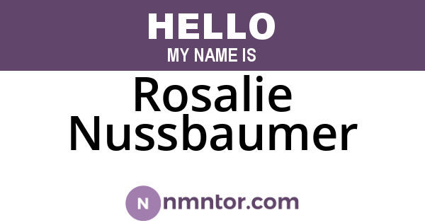 Rosalie Nussbaumer