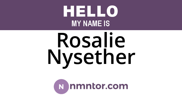 Rosalie Nysether