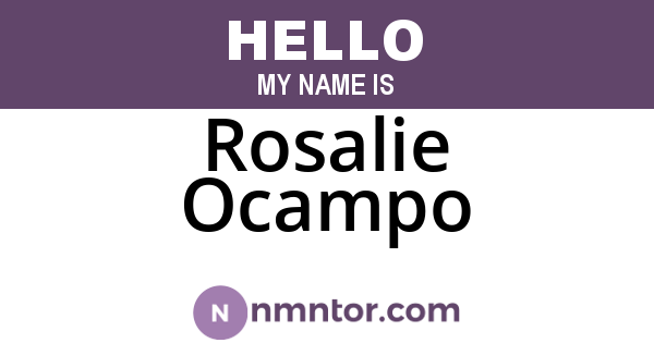 Rosalie Ocampo