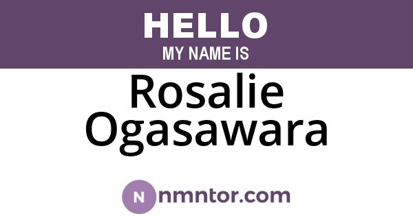Rosalie Ogasawara