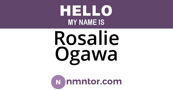 Rosalie Ogawa