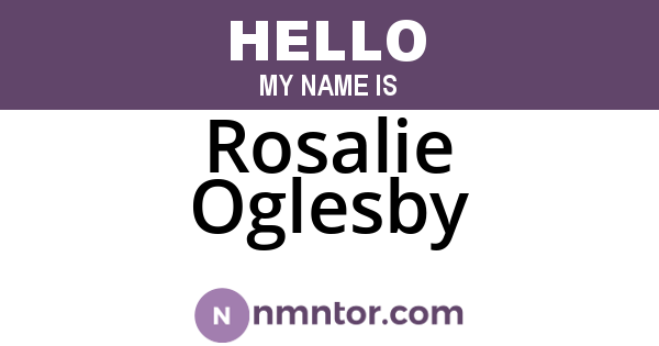 Rosalie Oglesby