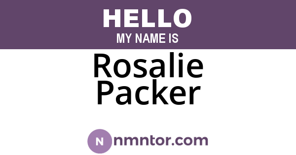 Rosalie Packer