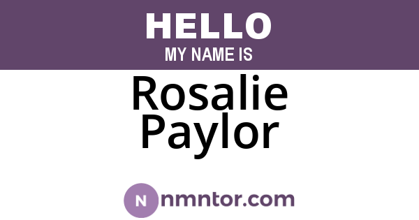 Rosalie Paylor