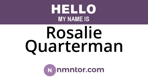 Rosalie Quarterman
