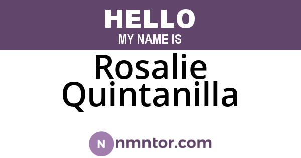 Rosalie Quintanilla
