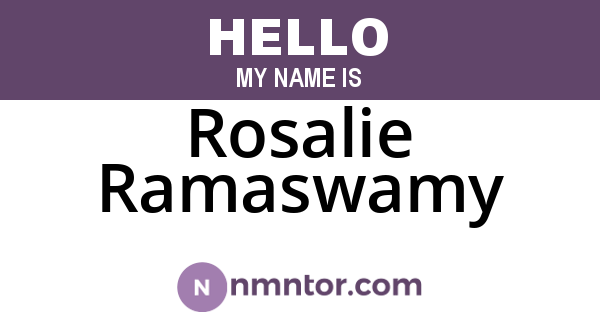 Rosalie Ramaswamy
