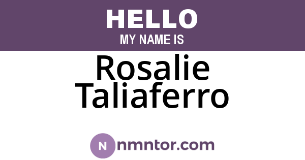 Rosalie Taliaferro