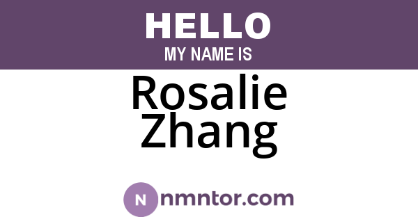 Rosalie Zhang