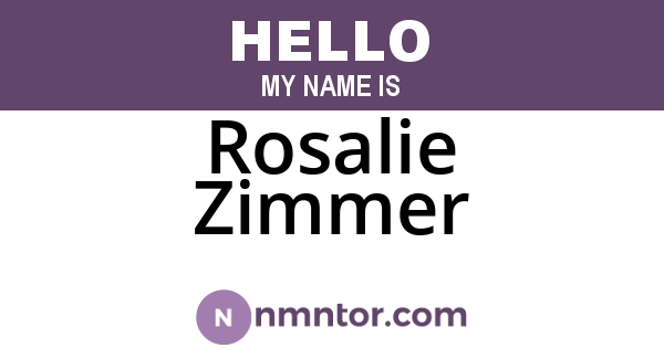 Rosalie Zimmer
