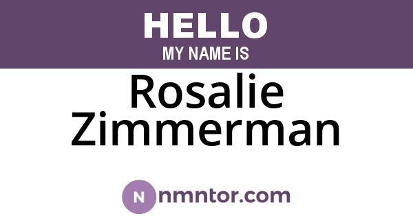 Rosalie Zimmerman