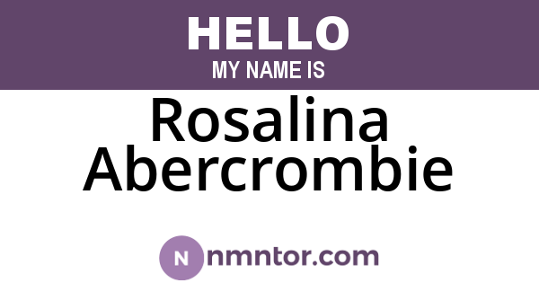 Rosalina Abercrombie