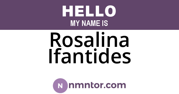 Rosalina Ifantides