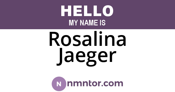 Rosalina Jaeger