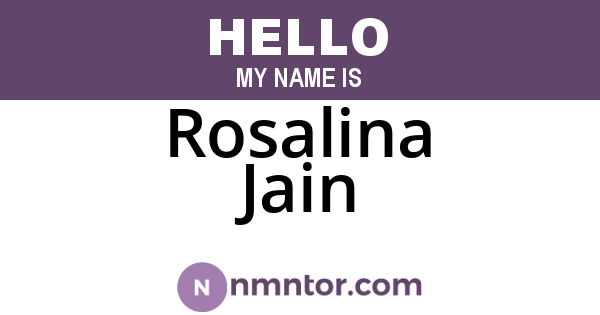 Rosalina Jain