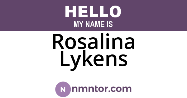 Rosalina Lykens