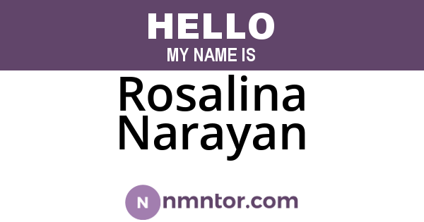 Rosalina Narayan
