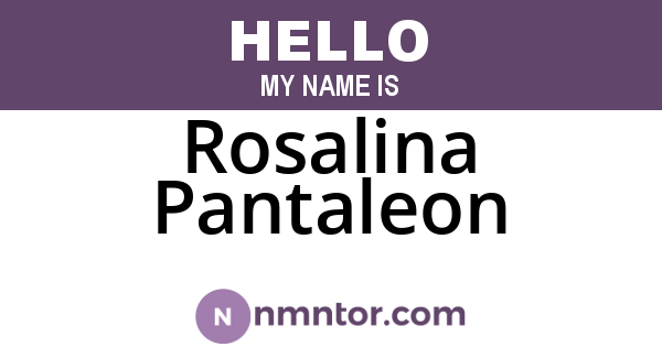 Rosalina Pantaleon