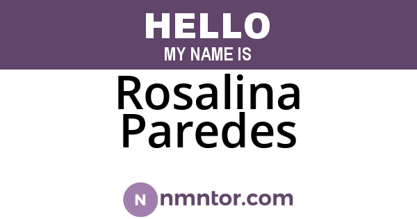 Rosalina Paredes