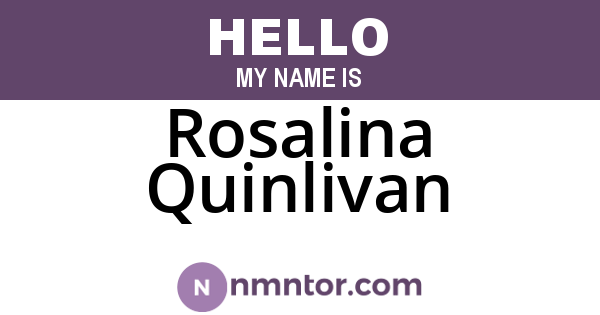 Rosalina Quinlivan