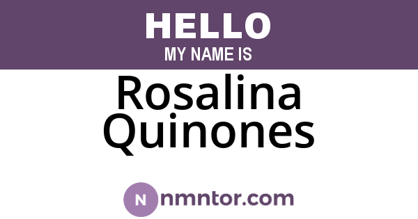 Rosalina Quinones