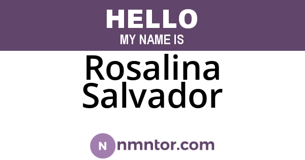 Rosalina Salvador
