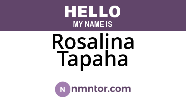 Rosalina Tapaha