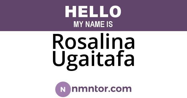 Rosalina Ugaitafa