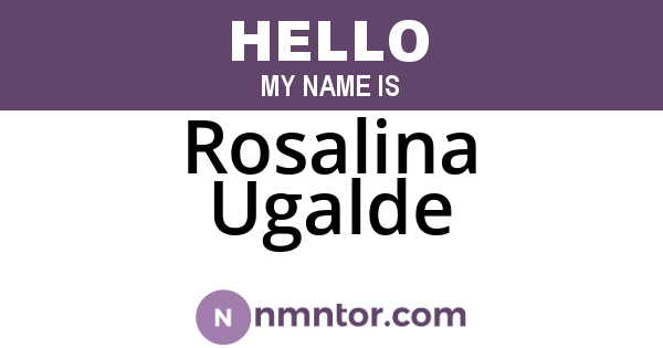 Rosalina Ugalde