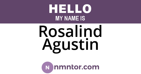 Rosalind Agustin
