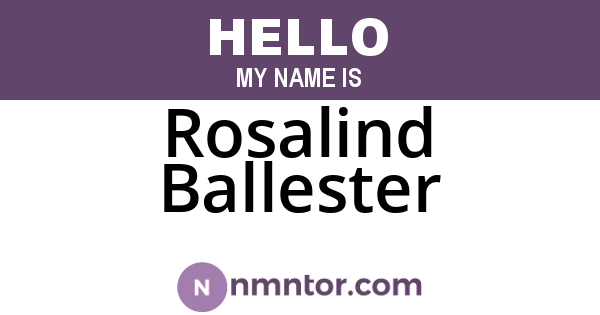 Rosalind Ballester
