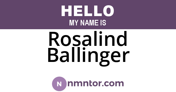 Rosalind Ballinger