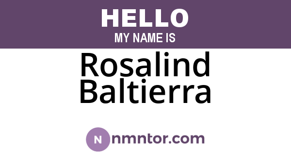 Rosalind Baltierra