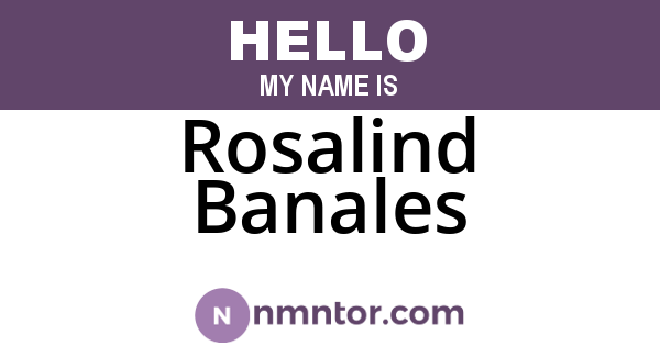 Rosalind Banales