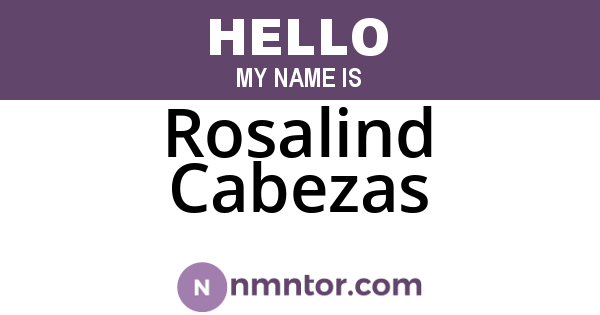 Rosalind Cabezas