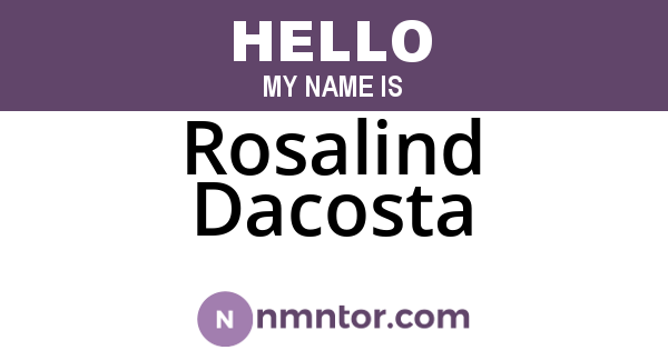 Rosalind Dacosta